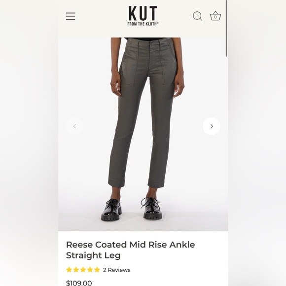 KUT from the Kloth Reese Straight Leg Size 14 - Picture 1 of 7
